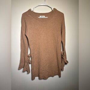 Madewell Light Brown Sweater Dress with Tied Sleeves